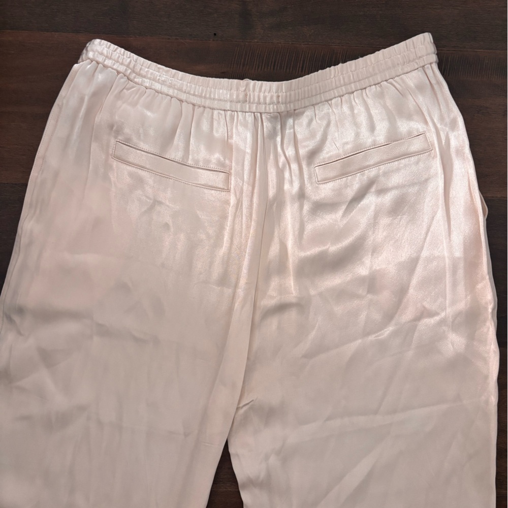 ESQUALO Champagne Satin Trousers BNT Sz Large - Picture 5 of 5
